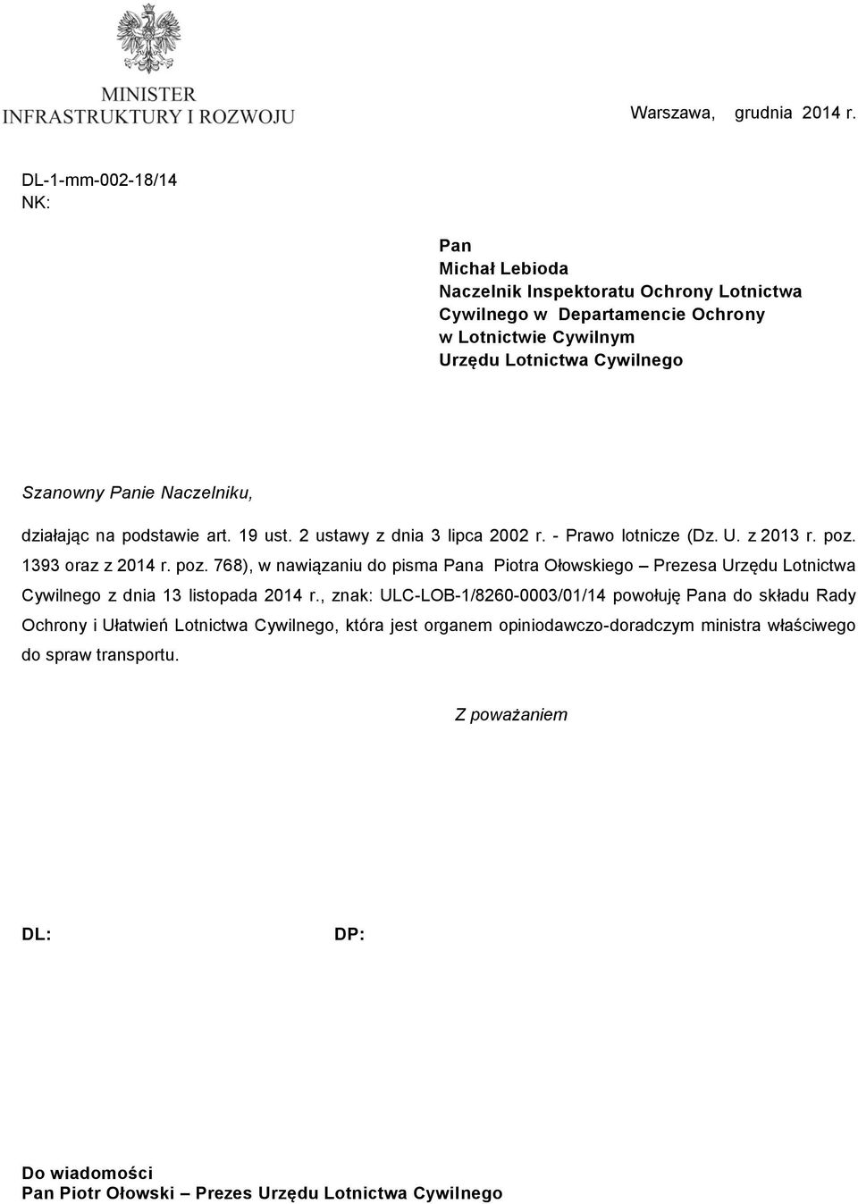 Szanowny e Naczelniku, Cywilnego z dnia 13 listopada 2014 r.