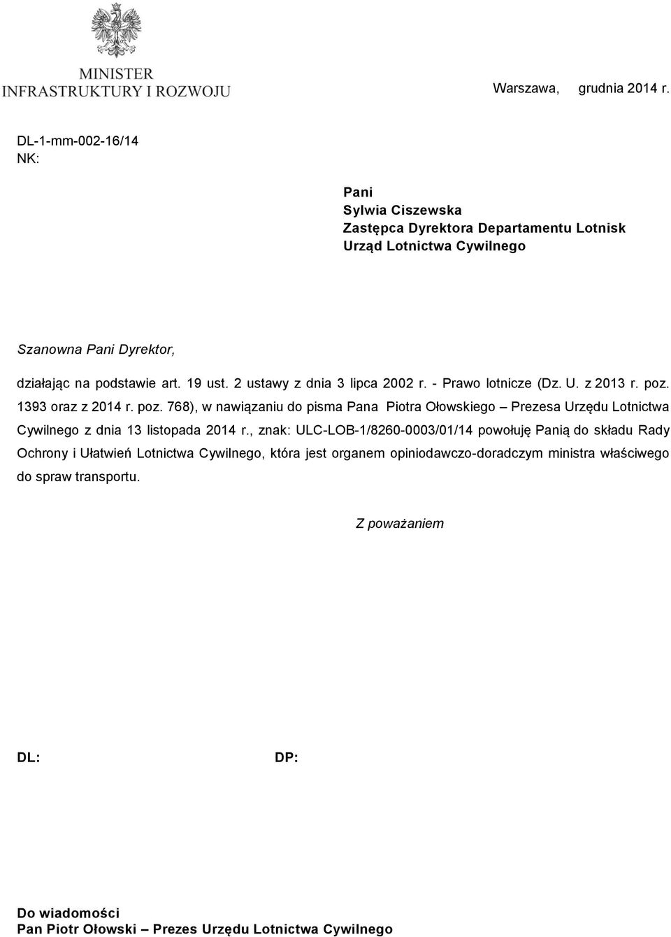 Dyrektor, Cywilnego z dnia 13 listopada 2014 r.