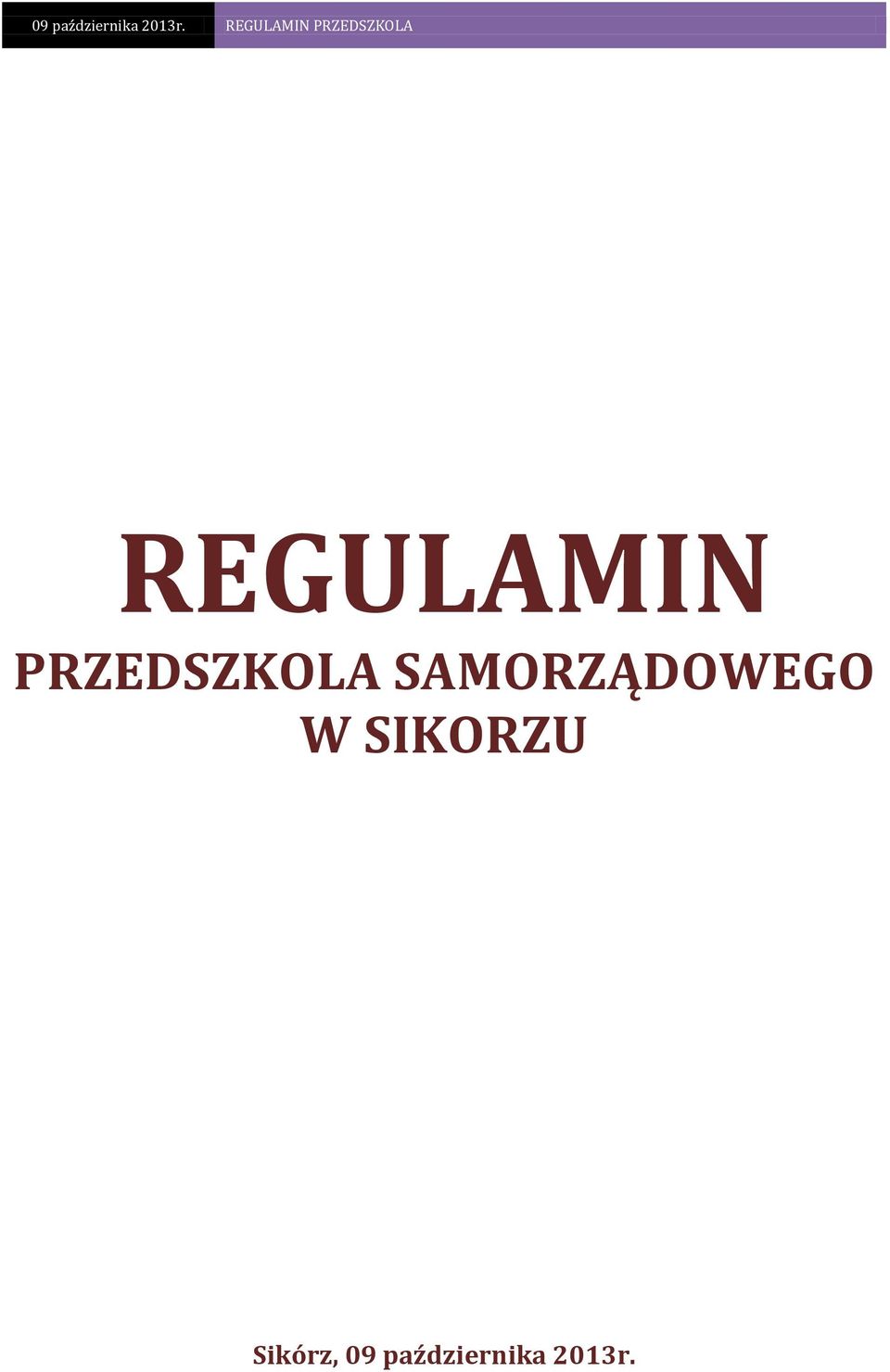 SAMORZĄDOWEGO W