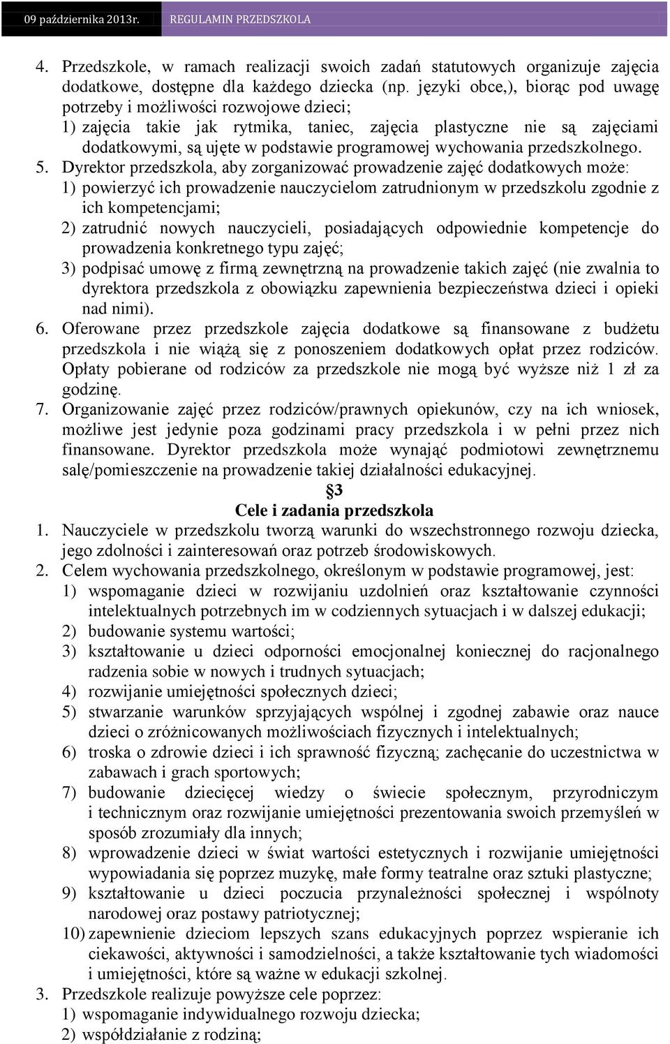 wychowania przedszkolnego. 5.