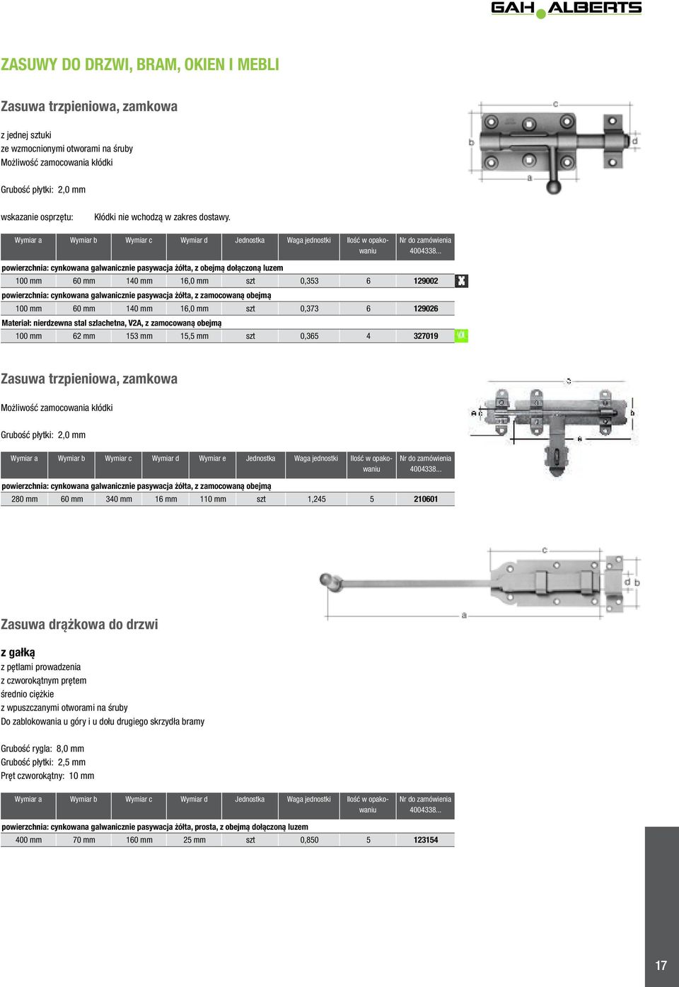 Wymiar a Wymiar b Wymiar c Wymiar d Jednostka Waga jednostki Ilość w, z obejmą dołączoną luzem 100 mm 60 mm 140 mm 16,0 mm szt 0,353 6 129002, z zamocowaną obejmą 100 mm 60 mm 140 mm 16,0 mm szt