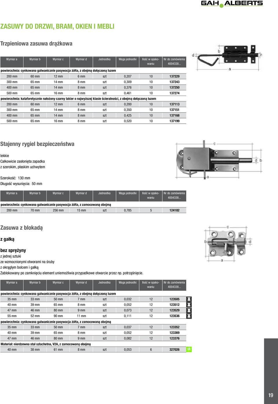 najwyższej klasie ścieralności, z obejmą dołączoną luzem 200 mm 60 mm 12 mm 6 mm szt 0,200 10 137113 300 mm 65 mm 14 mm 8 mm szt 0,350 10 137151 400 mm 65 mm 14 mm 8 mm szt 0,425 10 137168 500 mm 65