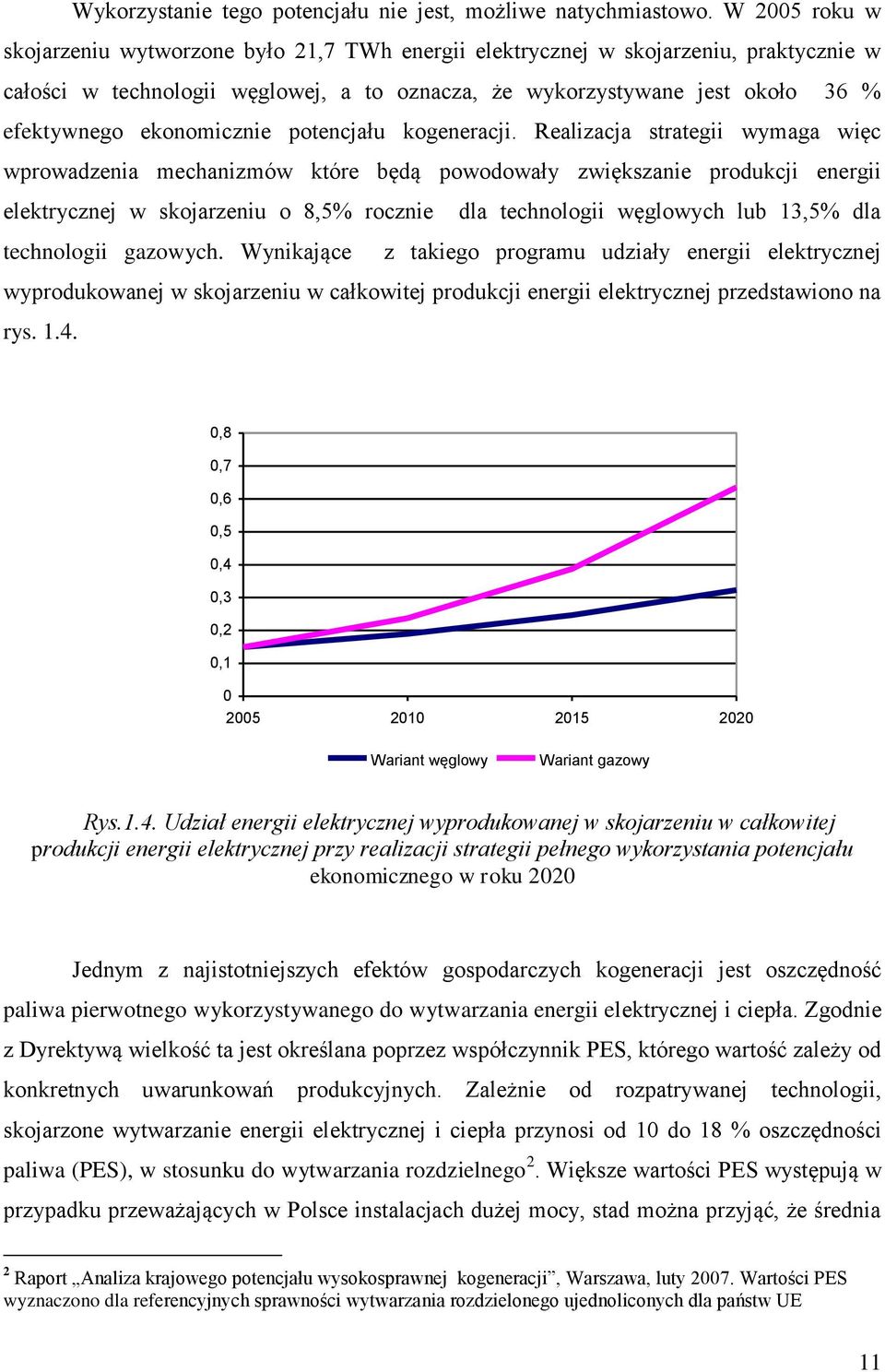 ekonomicznie potencjału kogeneracji.