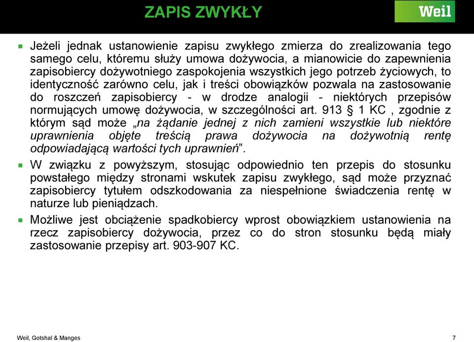 dożywocia, w szczególności art.