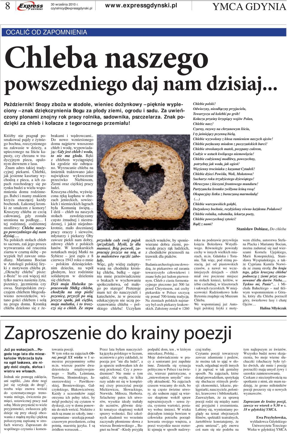 Znak podzięki za chleb i kołacze z tegorocznego przemiału!