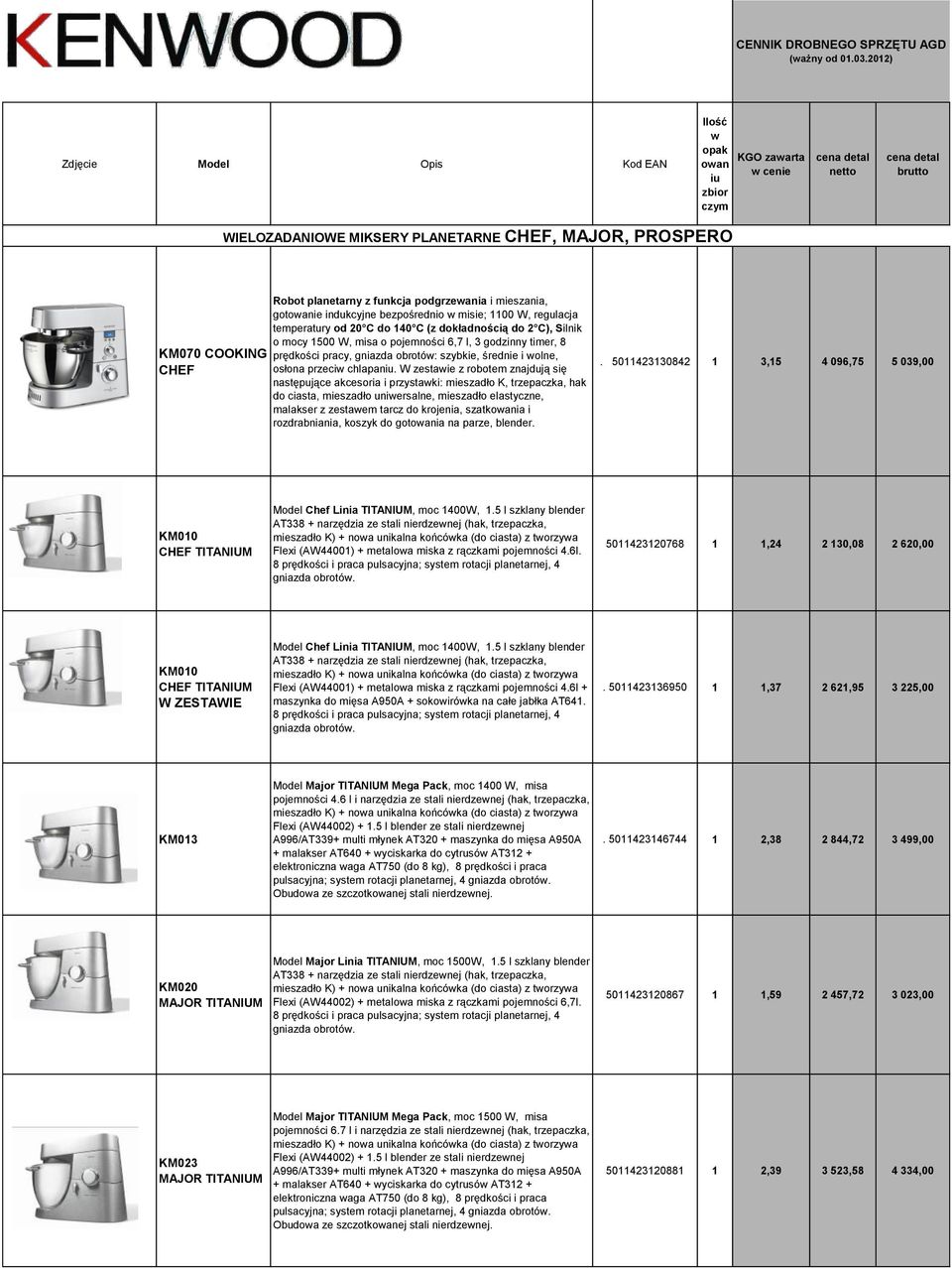 Robot planetarny z funkcja podgrzewania i mieszania, gotowanie indukcyjne bezpośrednio w misie; 1100 W, regulacja temperatury od 20 C do 140 C (z dokładnością do 2 C), Silnik o mocy 1500 W, misa o