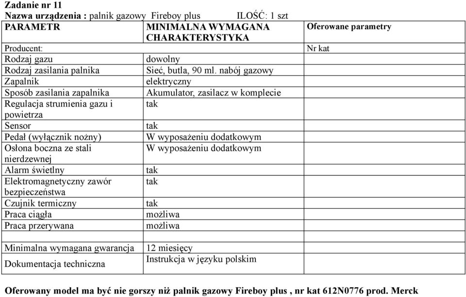 wyposażeniu dodatkowym Osłona boczna ze stali W wyposażeniu dodatkowym nierdzewnej Alarm świetlny tak Elektromagnetyczny zawór tak bezpieczeństwa Czujnik termiczny tak Praca