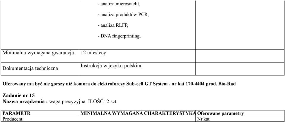 12 miesięcy Instrukcja w języku polskim Oferowany ma być nie gorszy niż