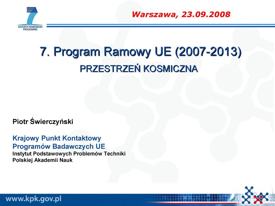 Piotr Świerczyński Krajowy Punkt Kontaktowy