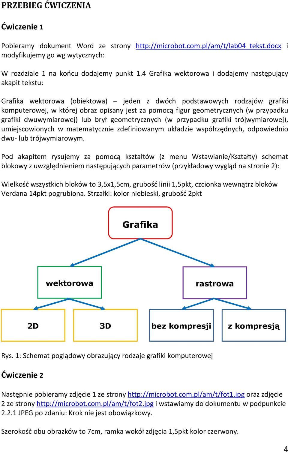 geometrycznych (w przypadku grafiki dwuwymiarowej) lub brył geometrycznych (w przypadku grafiki trójwymiarowej), umiejscowionych w matematycznie zdefiniowanym układzie współrzędnych, odpowiednio dwu-