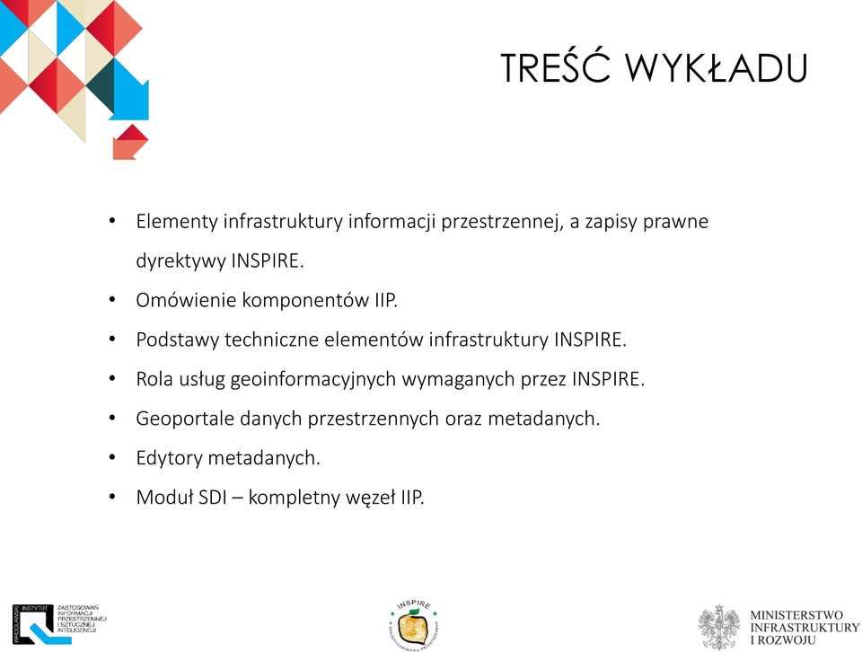 Podstawy techniczne elementów infrastruktury INSPIRE.
