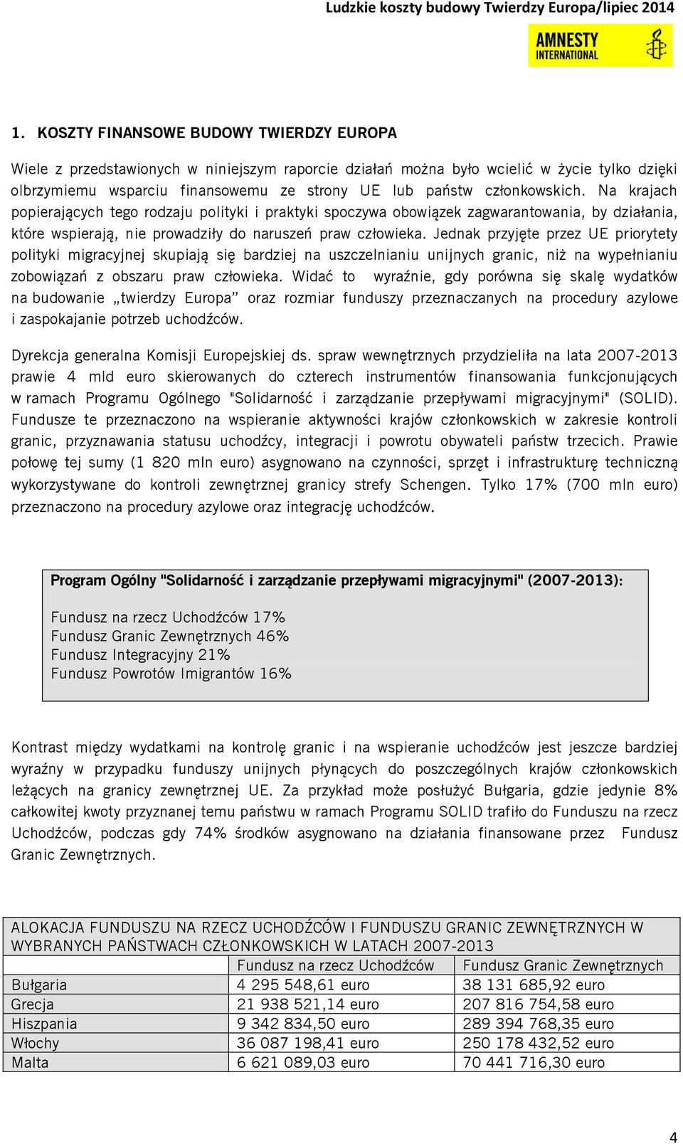 Jednak przyjęte przez UE priorytety polityki migracyjnej skupiają się bardziej na uszczelnianiu unijnych granic, niż na wypełnianiu zobowiązań z obszaru praw człowieka.