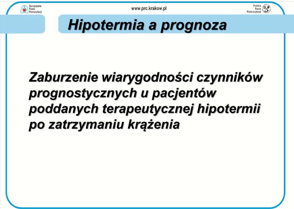 prognostycznych u pacjentów