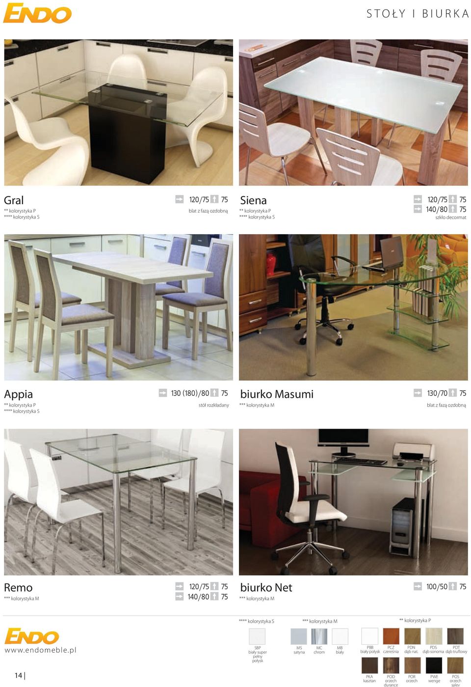 decormat biurko Masumi 130/70 blat z fazą ozdobną biurko