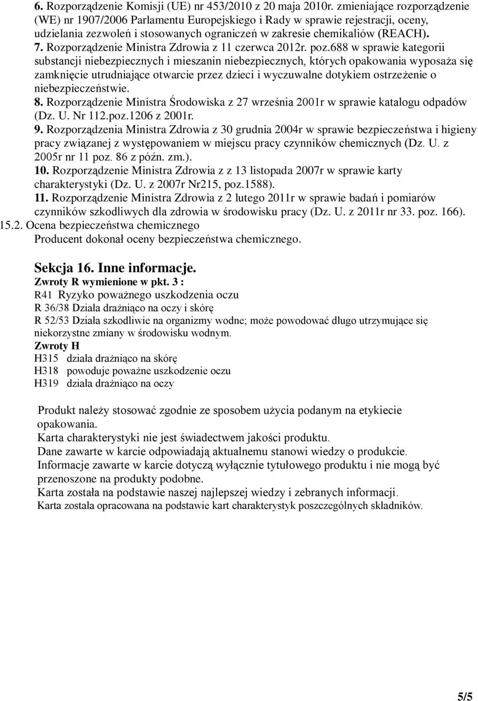 Rozporządzenie Ministra Zdrowia z 11 czerwca 2012r. poz.