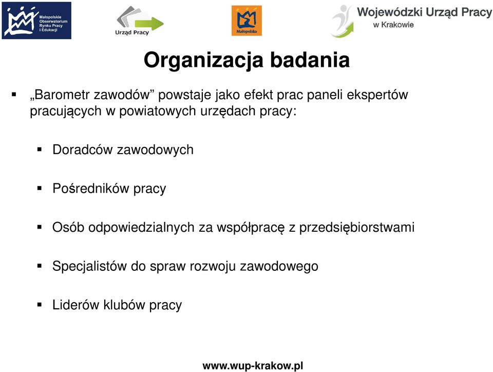 zawodowych Pośredników pracy Osób odpowiedzialnych za współpracę z