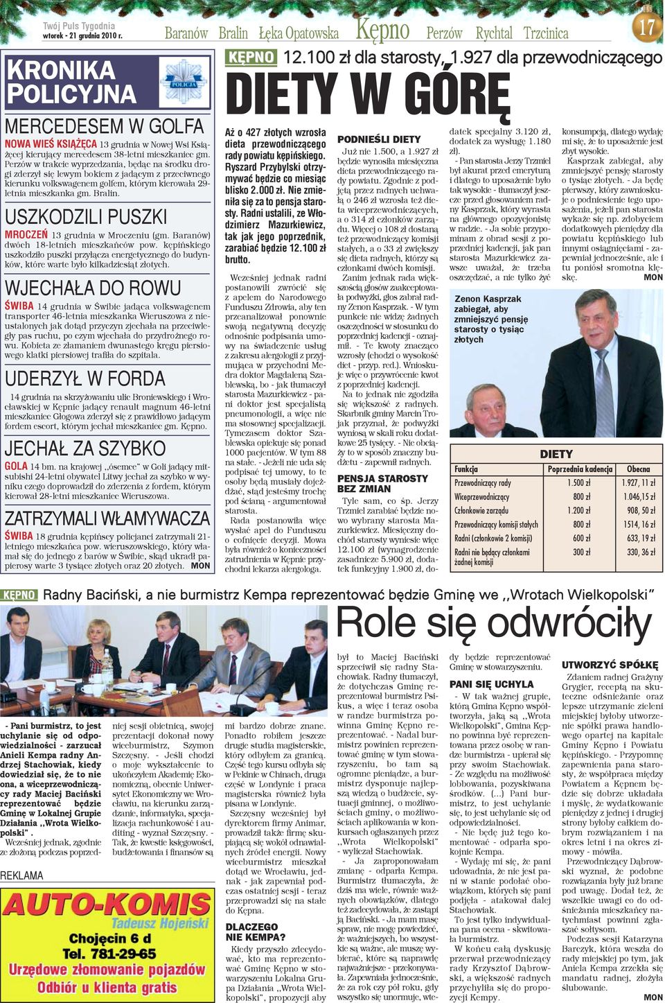 USZKODZILI PUSZKI MROCZEÑ 13 grudnia w Mroczeniu (gm. Baranów) dwóch 18-letnich mieszkañców pow.
