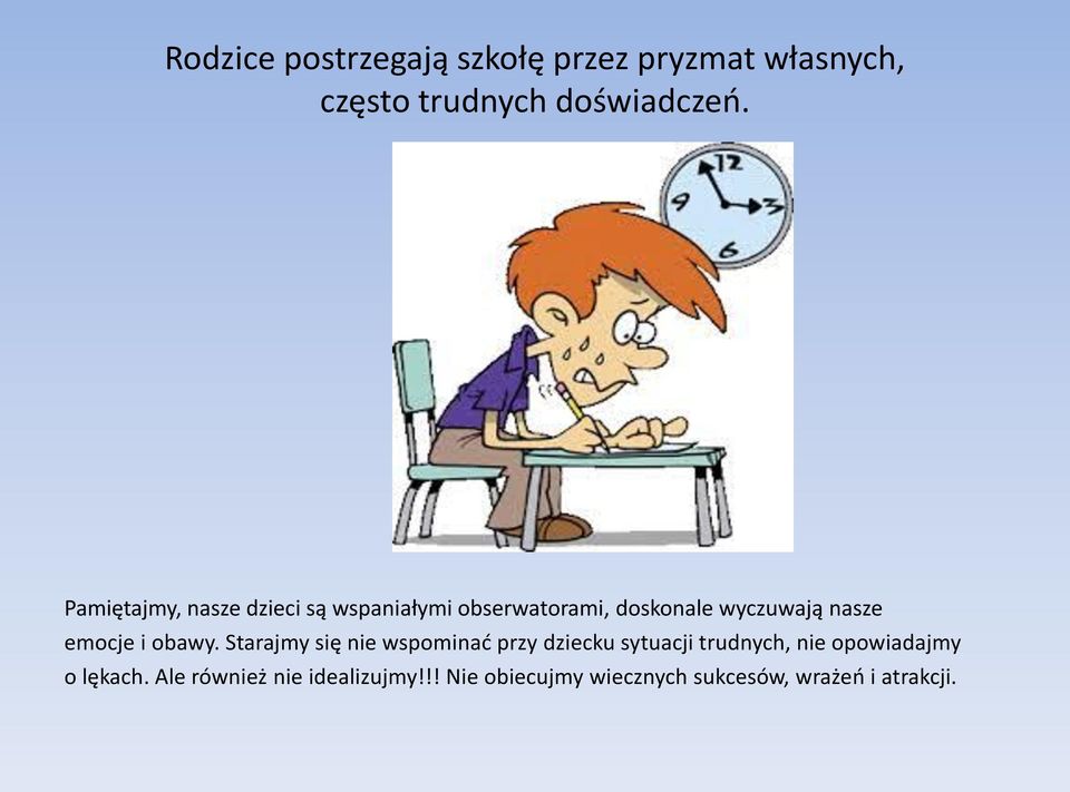 emocje i obawy.