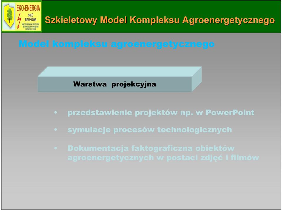 np. w PowerPoint symulacje procesów technologicznych