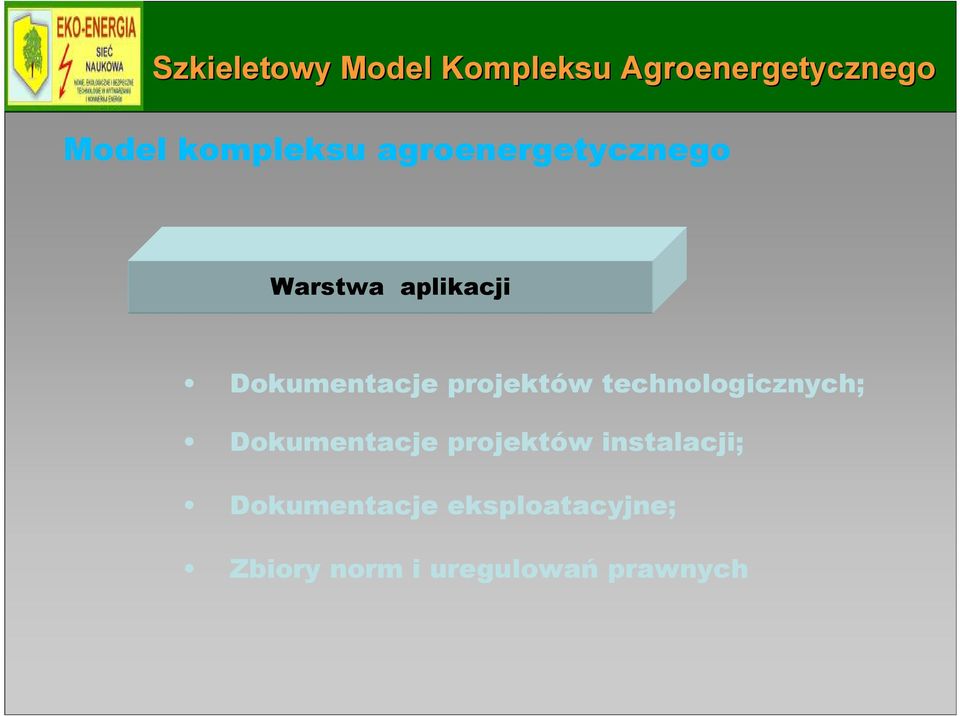 projektów technologicznych; Dokumentacje projektów