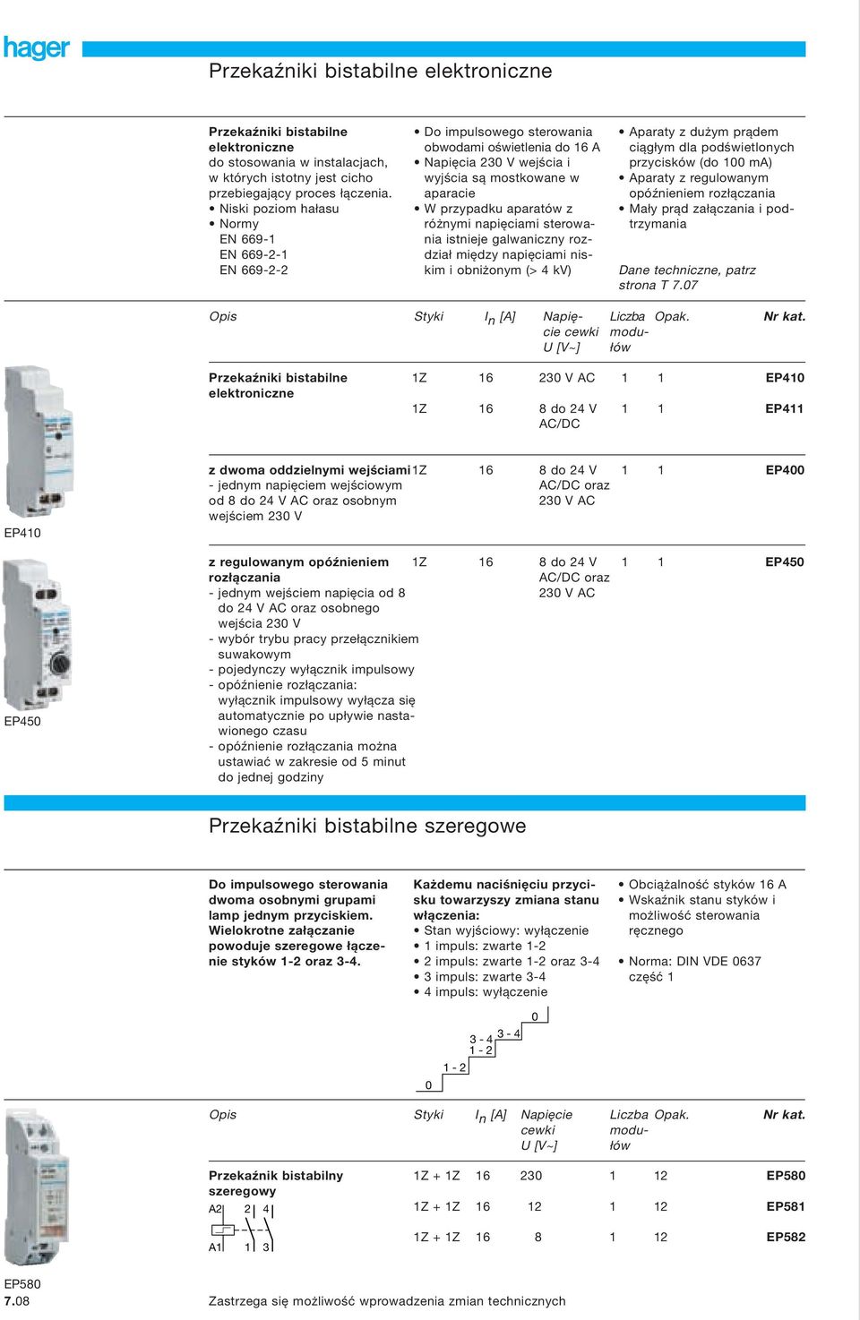 różnymi napięciami sterowania istnieje galwaniczny rozdział między napięciami niskim i obniżonym (> 4 kv) Dane techniczne, patrz strona T 7.