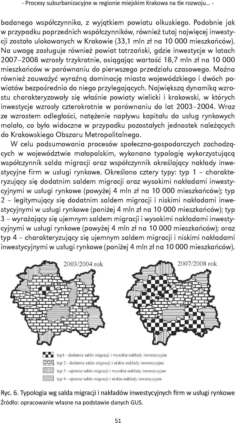 Na uwagę zasługuje również powiat tatrzański, gdzie inwestycje w latach 2007 2008 wzrosły trzykrotnie, osiągając wartość 18,7 mln zł na 10 000 mieszkańców w porównaniu do pierwszego przedziału