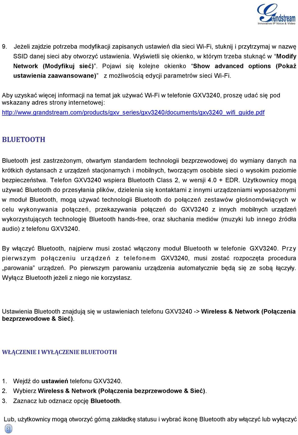 Pojawi się kolejne okienko Show advanced options (Pokaż ustawienia zaawansowane) z możliwością edycji parametrów sieci Wi-Fi.