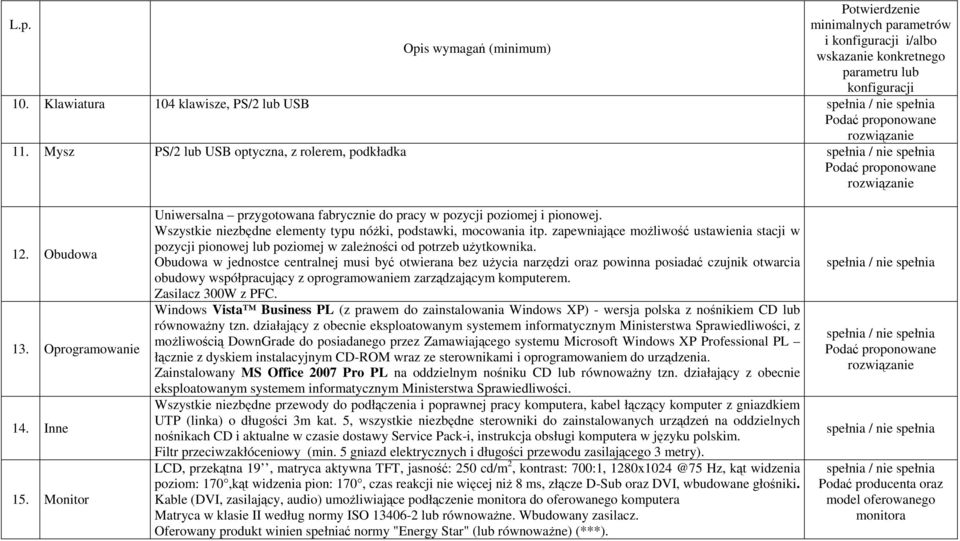 zapewniające moŝliwość ustawienia stacji w pozycji pionowej lub poziomej w zaleŝności od potrzeb uŝytkownika.