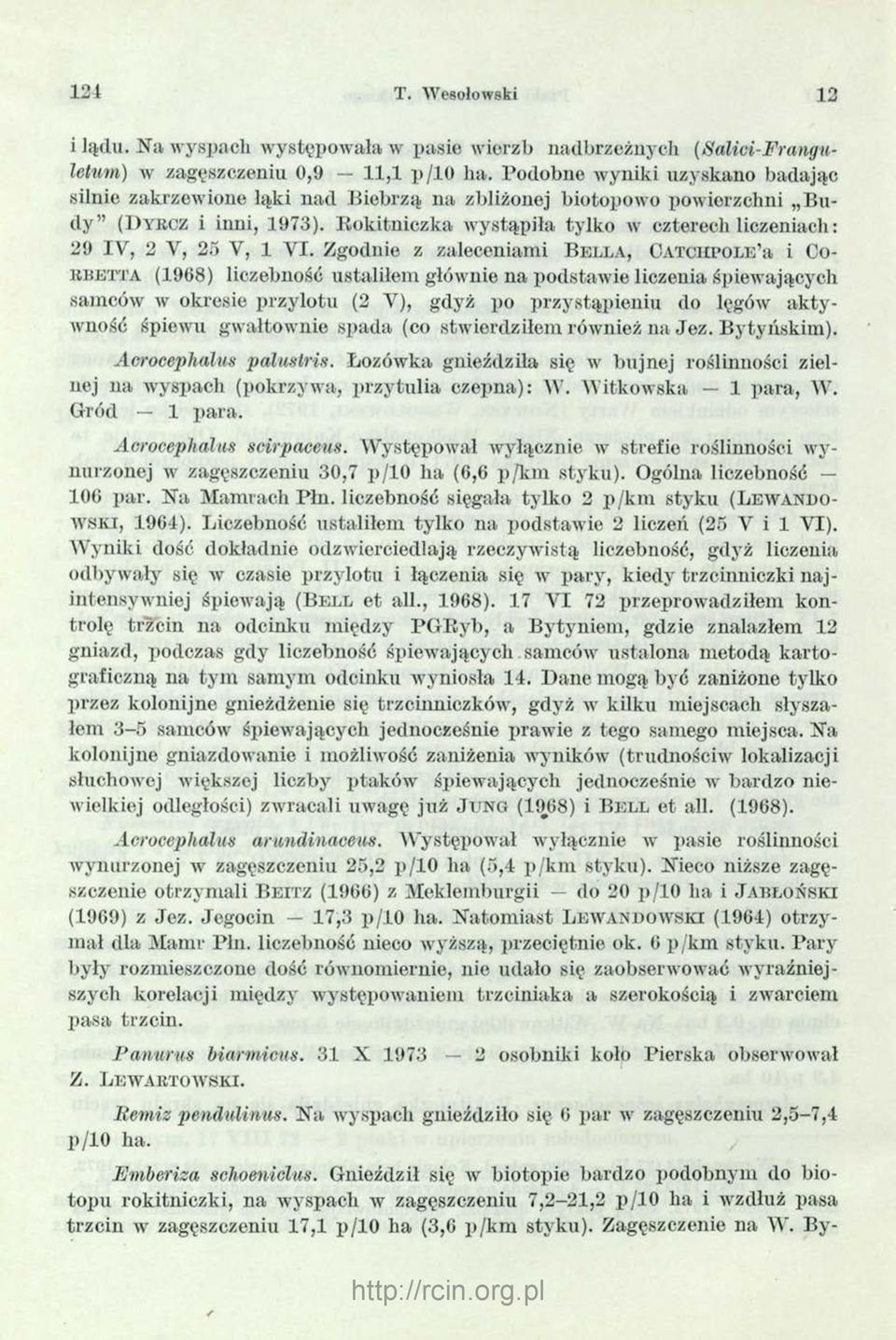 Eokitniczka wystąpiła tylko w czterech liczeniach : 29 IV, 2 У, 25 У, 1 УІ.