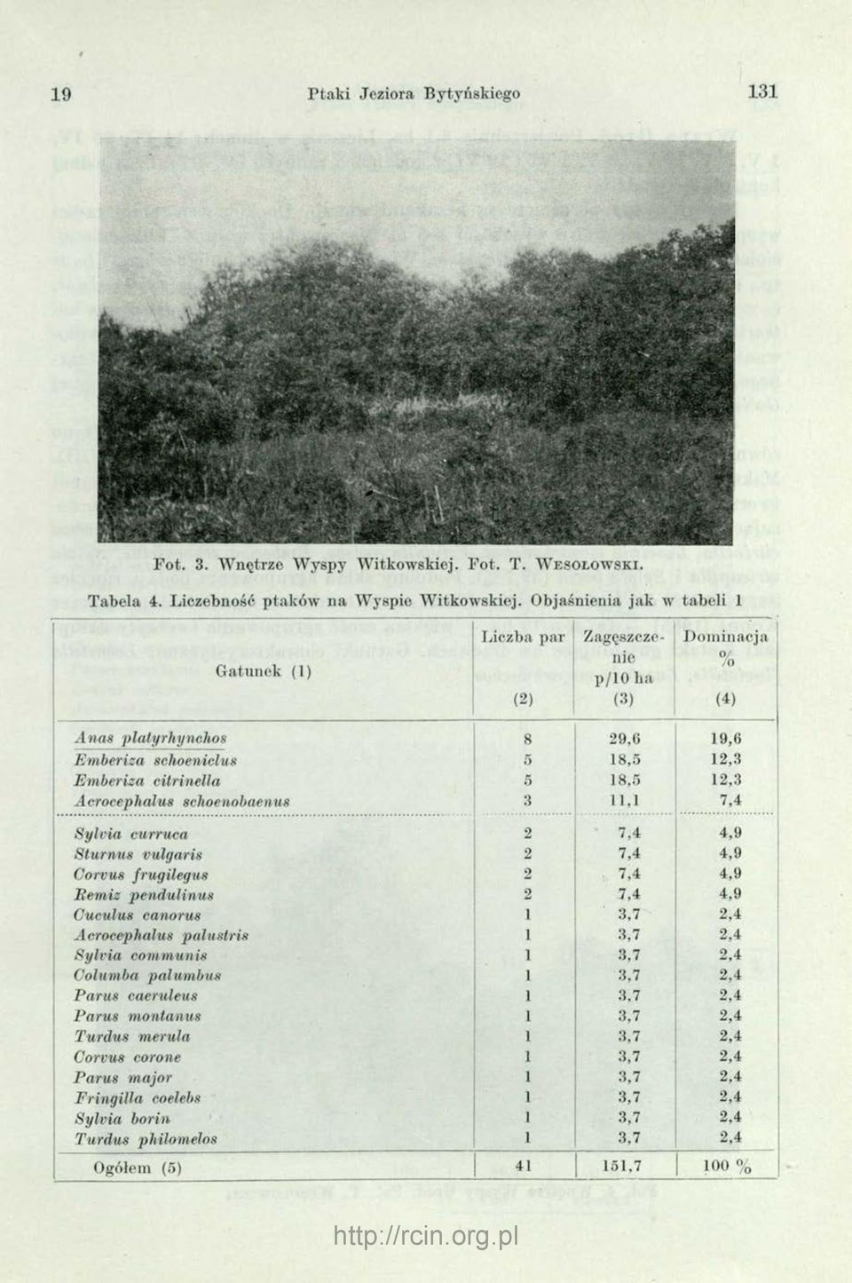 Acrocephalus schoenobaenus 3 11,1 7,4 Sylvia curruca 2 7,4 4,9 Sturnus vulgaris 2 7,4 4,9 Corvus frugilegus 2 7,4 4,9 Remiz pendulinus 2 7,4 4,9 Cuculus canorus 1 3,7 2,4 Acrocephalus palustris 1 3,7