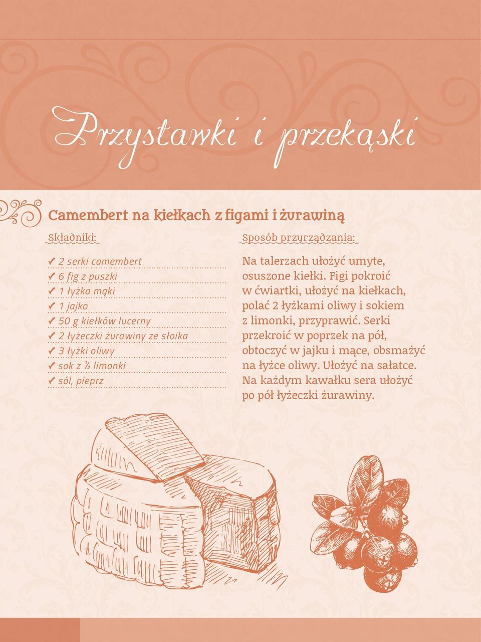 talerzach ułożyć umyte, osuszone kiełki. Figi pokroić w ćwiartki, ułożyć na kiełkach, polać 2 łyżkami oliwy i sokiem z limonki, przyprawić.