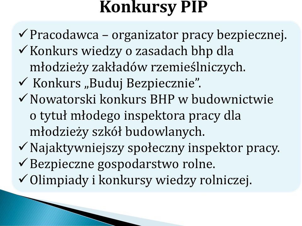 Konkurs Buduj Bezpiecznie.