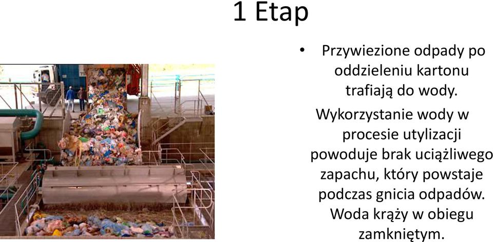 Wykorzystanie wody w procesie utylizacji powoduje