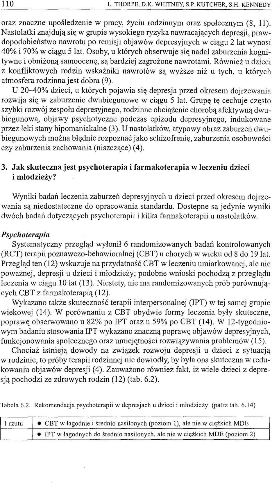 Osoby, u których obserwuje się nadal zaburzenia kognitywne i obniżoną samoocenę, są bardziej zagrożone nawrotami.