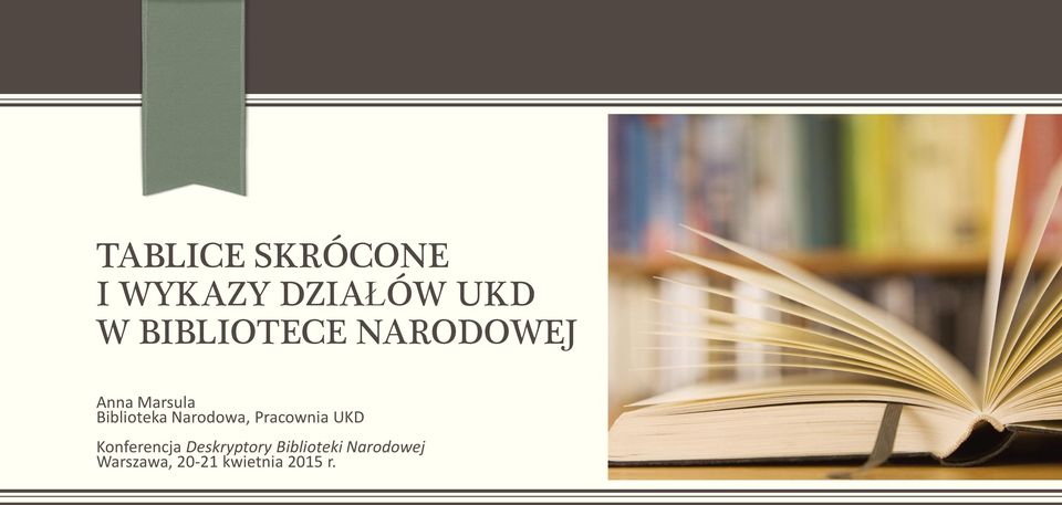 Narodowa, Pracownia UKD Konferencja