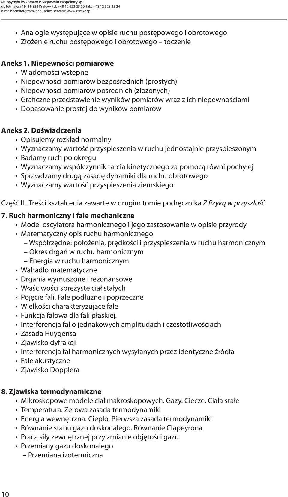 Dopasowanie prostej do wyników pomiarów Aneks 2.