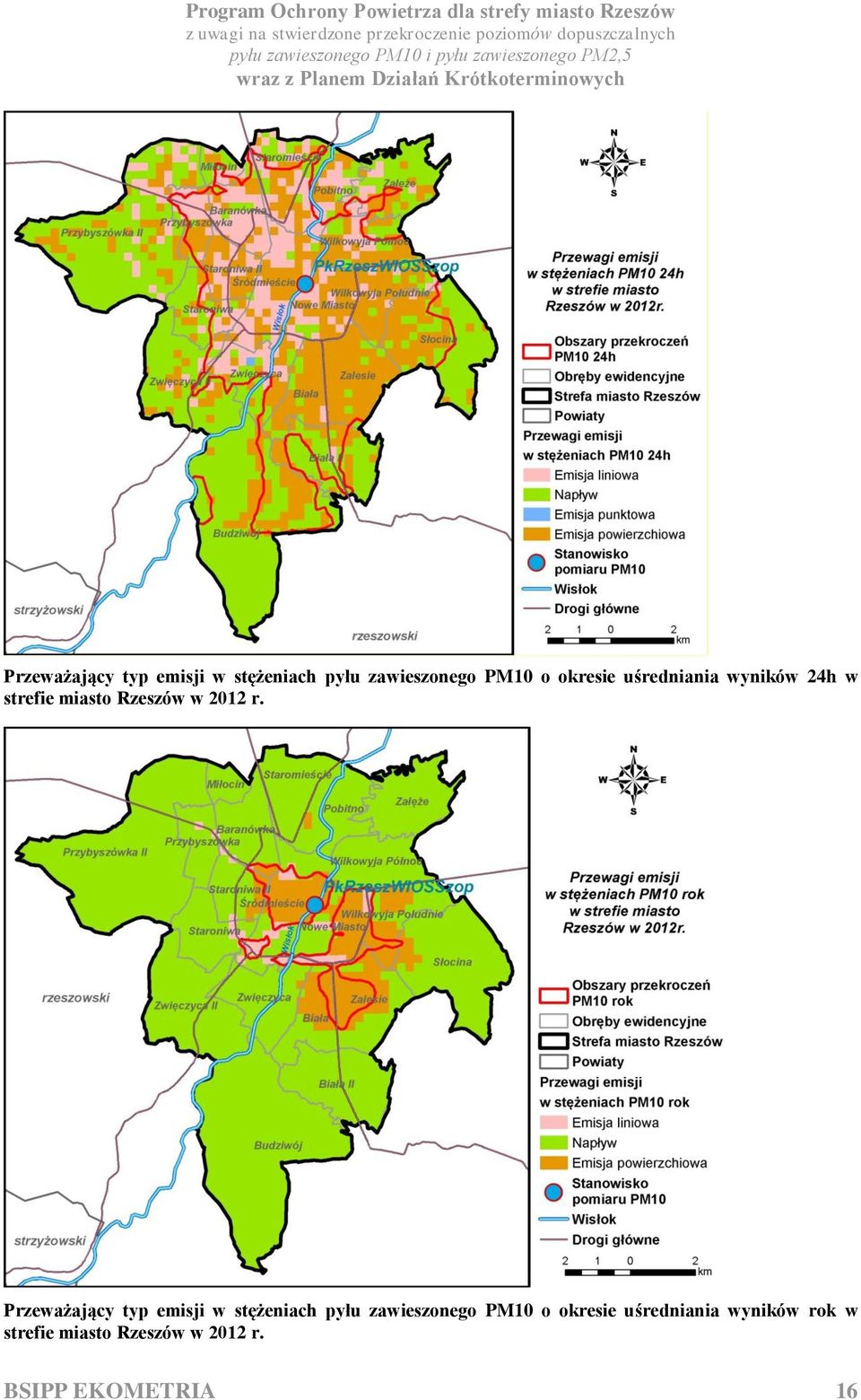 okresie uśredniania wyników rok w strefie miasto Rzeszów w 2012 r.