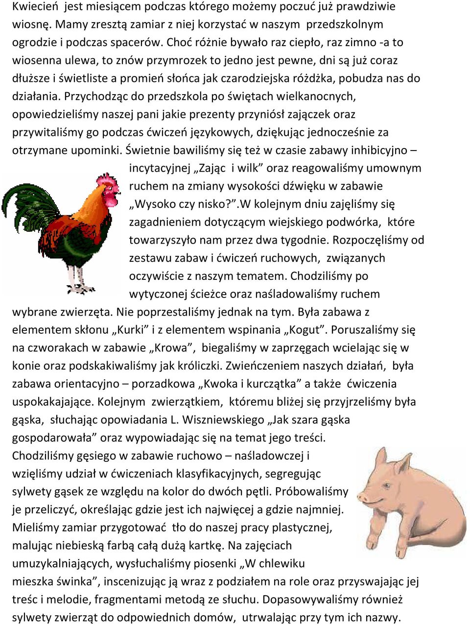 działania.
