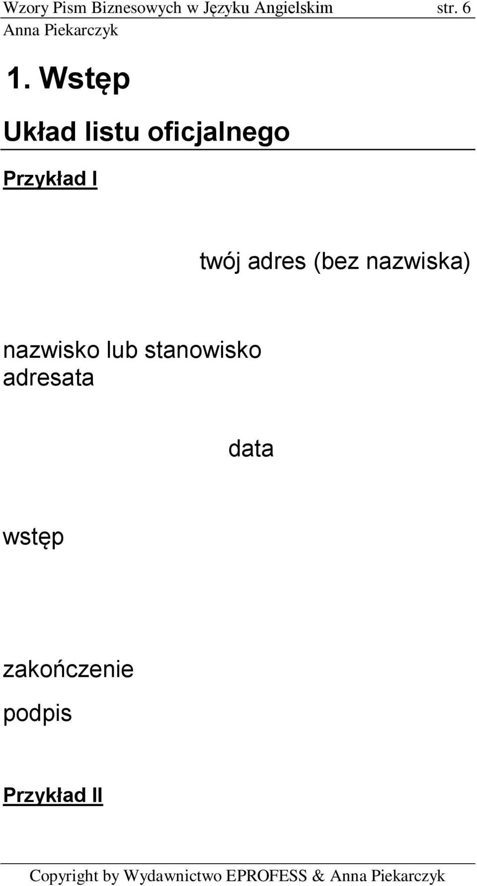 twój adres (bez nazwiska) nazwisko lub