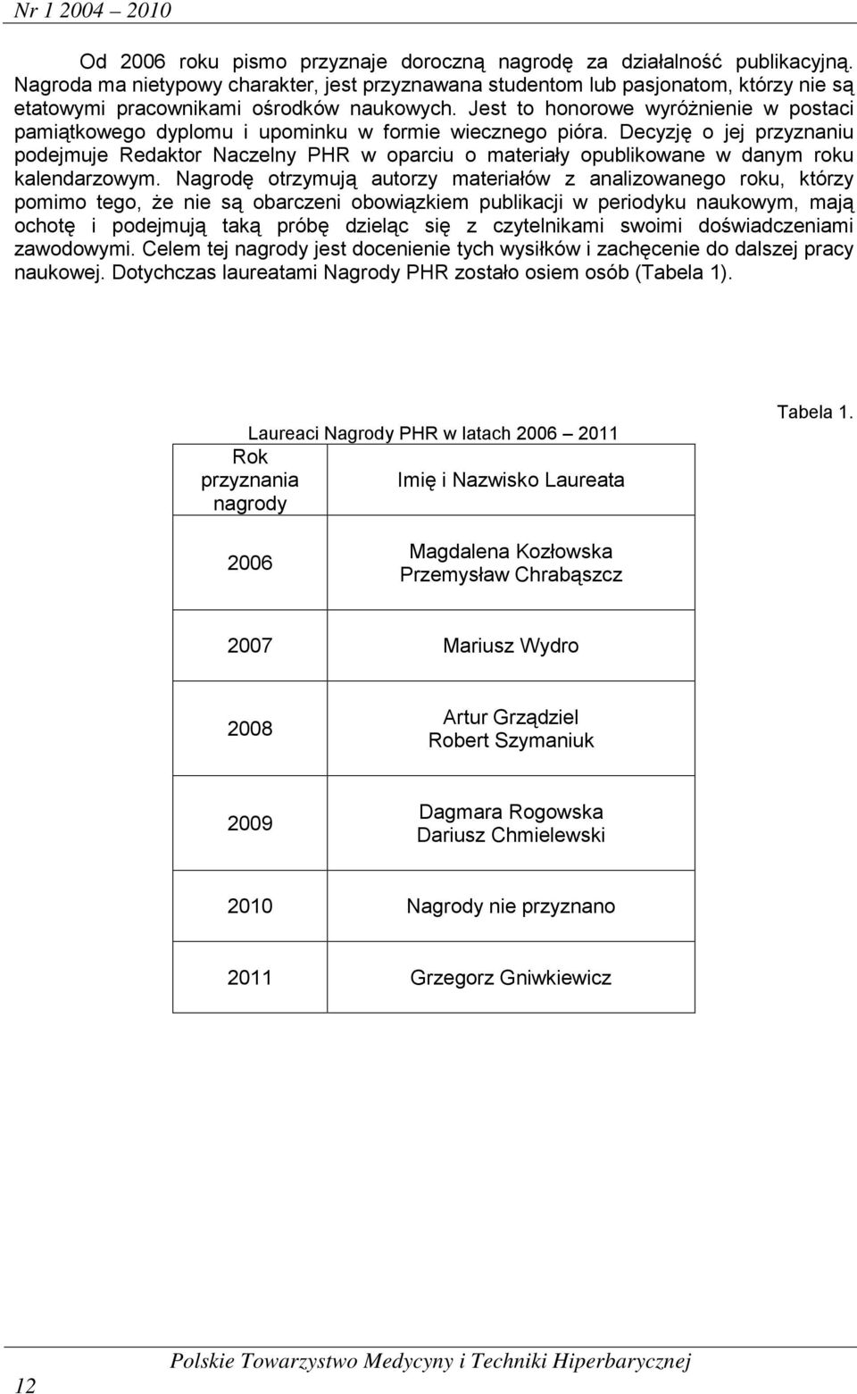 Jest to honorowe wyróżnienie w postaci pamiątkowego dyplomu i upominku w formie wiecznego pióra.