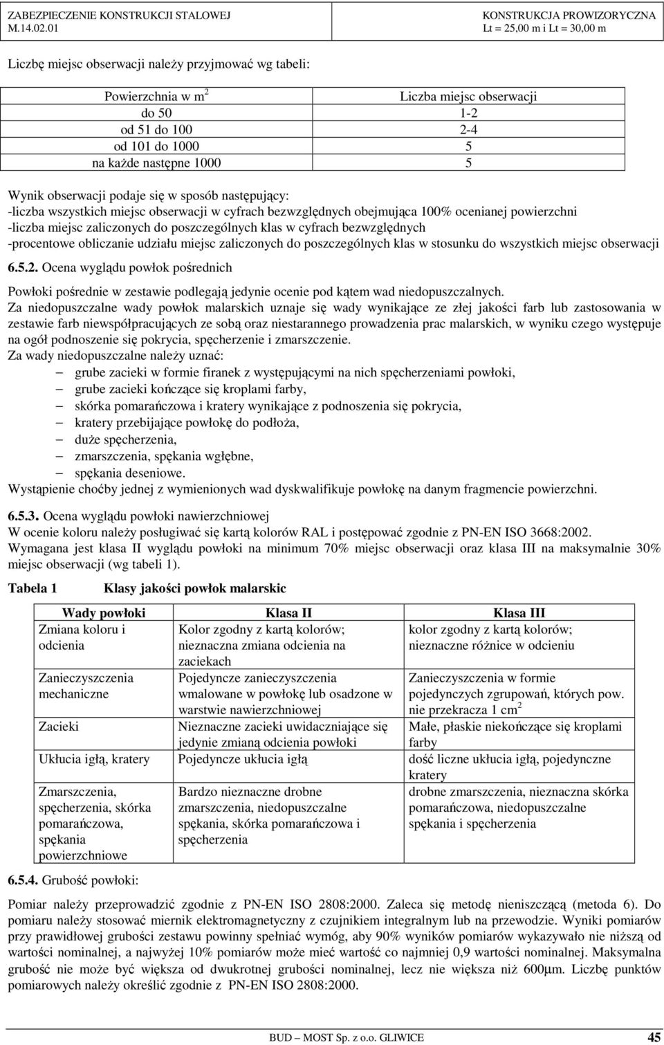 -procentowe obliczanie udziału miejsc zaliczonych do poszczególnych klas w stosunku do wszystkich miejsc obserwacji 6.5.2.