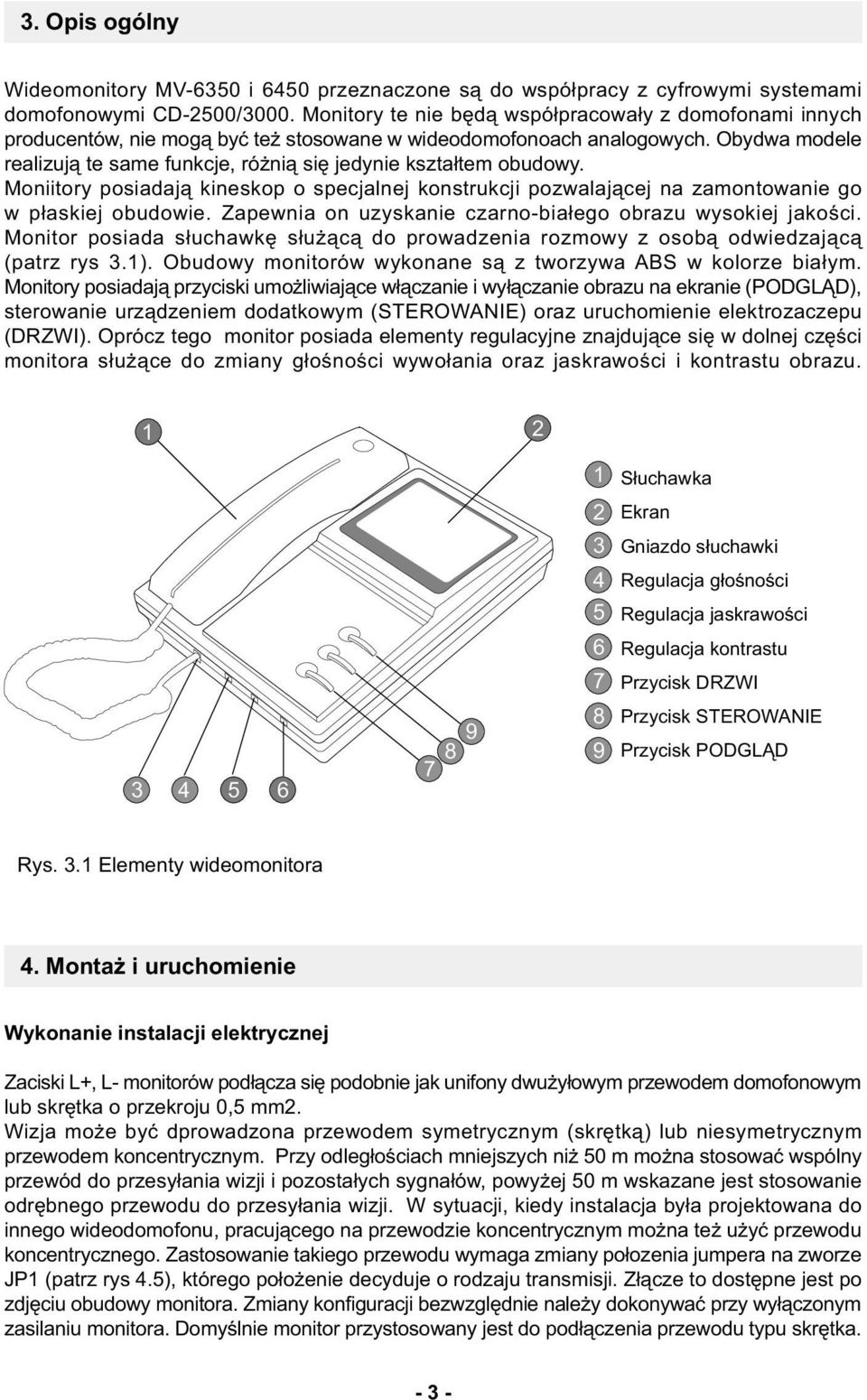 Obydwa modele realizuj¹ te same funkcje, ró ni¹ siê jedynie kszta³tem obudowy. Moniitory posiadaj¹ kineskop o specjalnej konstrukcji pozwalaj¹cej na zamontowanie go w p³askiej obudowie.