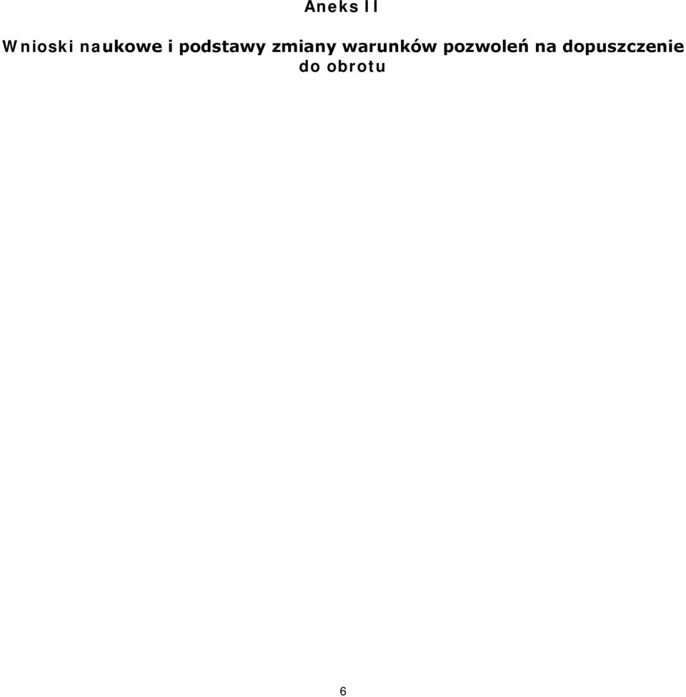 zmiany warunków