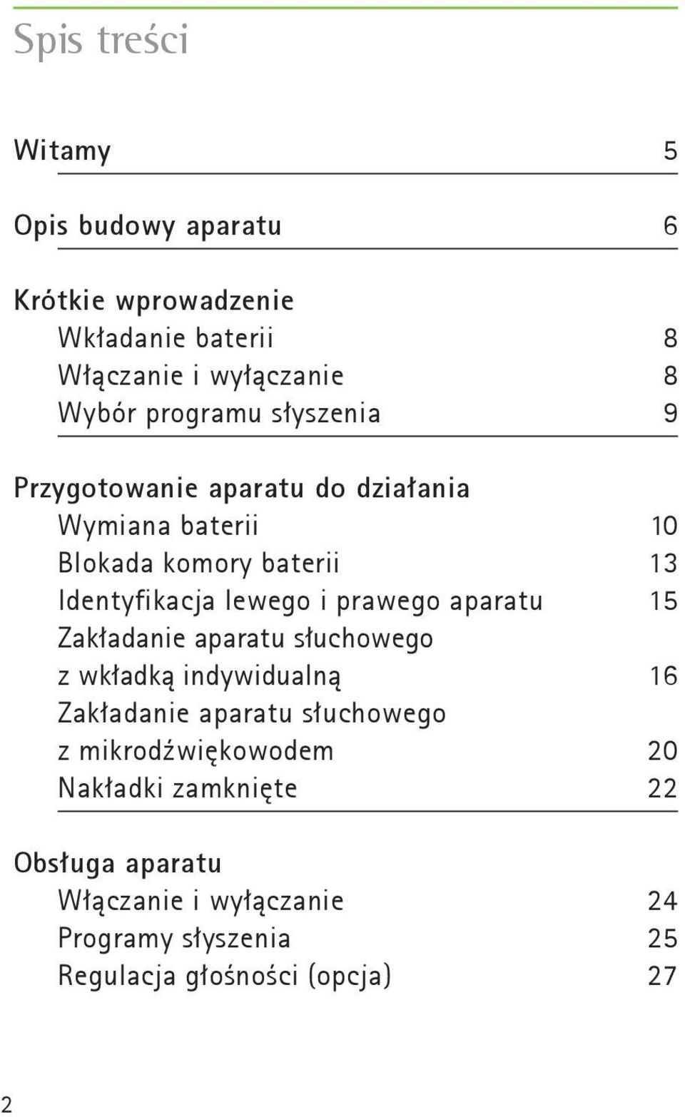 i prawego aparatu 15 Zakładanie aparatu słuchowego z wkładką indywidualną 16 Zakładanie aparatu słuchowego z