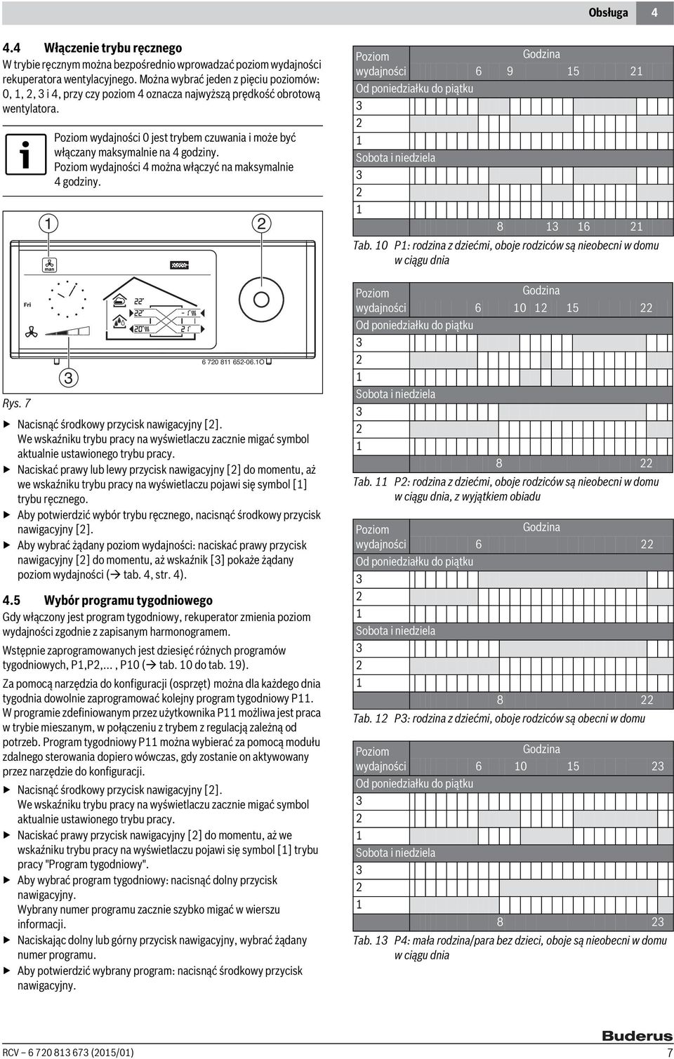 Poziom wydajności można włączyć na maksymalnie godziny. 6 70 8 65-06.O Rys. 7 Nacisnąć środkowy przycisk nawigacyjny [].