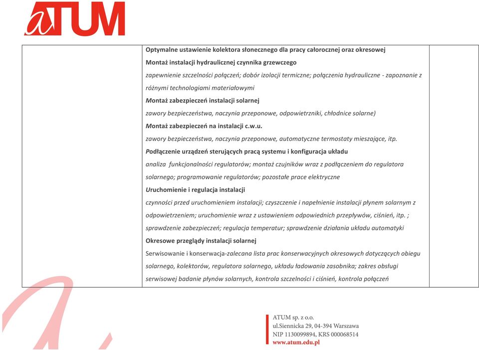 Montaż zabezpieczeń na instalacji c.w.u. zawory bezpieczeństwa, naczynia przeponowe, automatyczne termostaty mieszające, itp.