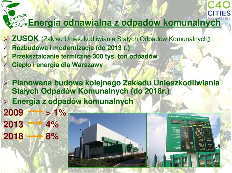 ton odpadów Ciepło i energia dla Warszawy Planowana budowa kolejnego Zakładu