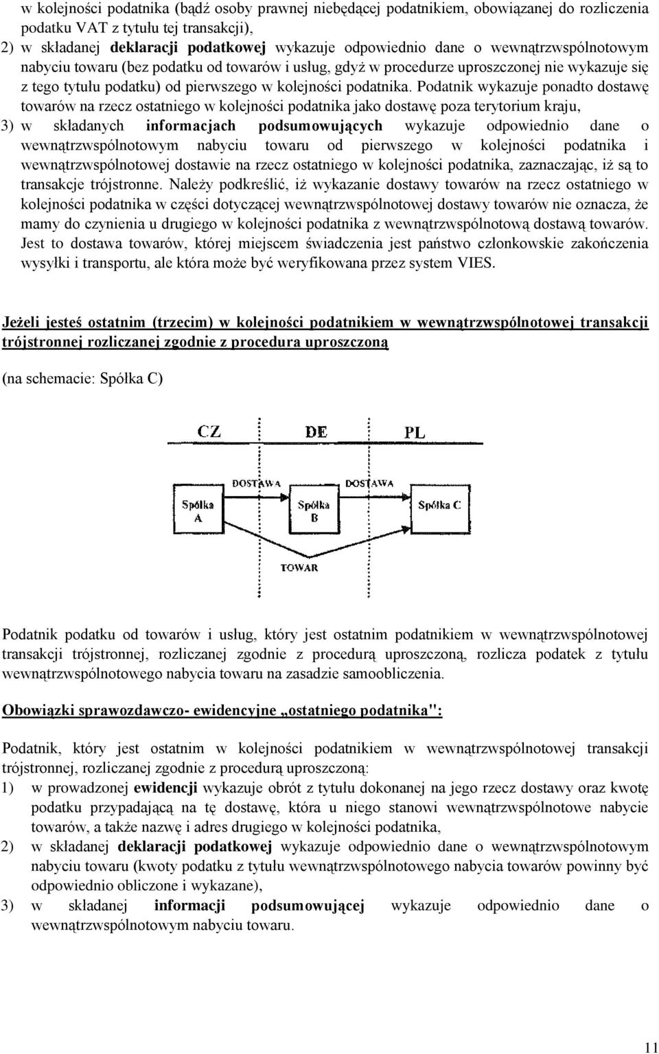 Podatnik wykazuje ponadto dostawę towarów na rzecz ostatniego w kolejności podatnika jako dostawę poza terytorium kraju, 3) w składanych informacjach podsumowujących wykazuje odpowiednio dane o