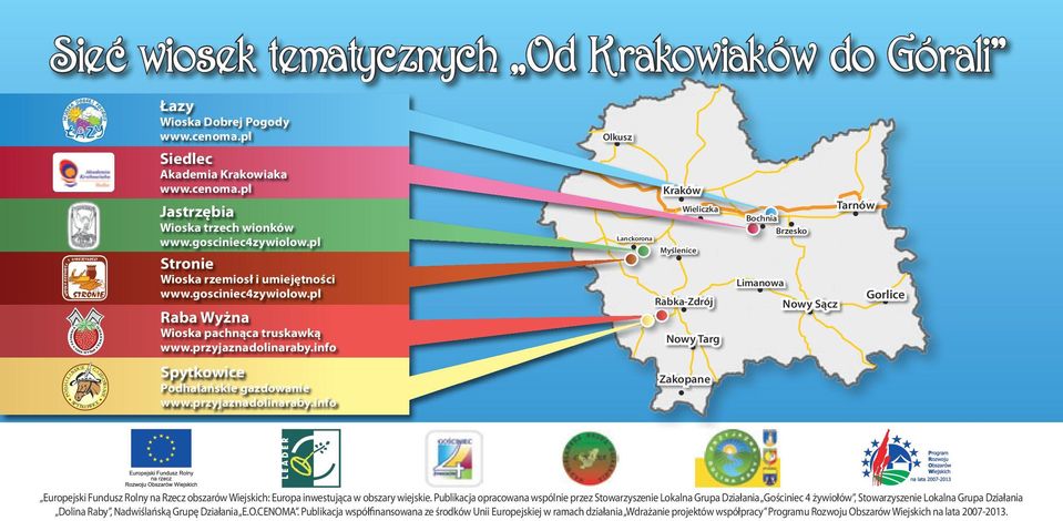 info Kraków Wieliczka Lanckorona Myślenice Rabka-Zdrój Nowy Targ Tarnów Bochnia Brzesko Limanowa Gorlice Nowy Sącz PODHALAŃSKIE GAZDOWANIE SPYTKOWICE Spytkowice Podhalańskie gazdowanie www.