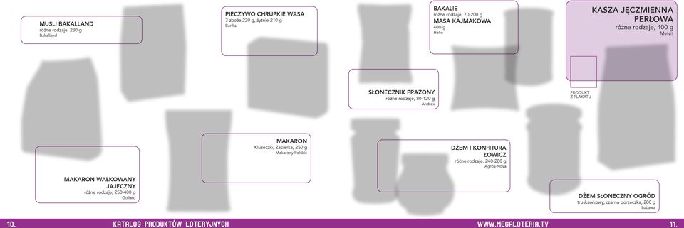Andrex Makaron Kluseczki, Zacierka, 250 g Makarony Polskie dżem i konfitura Łowicz różne rodzaje, 240-280 g Makaron Wałkowany